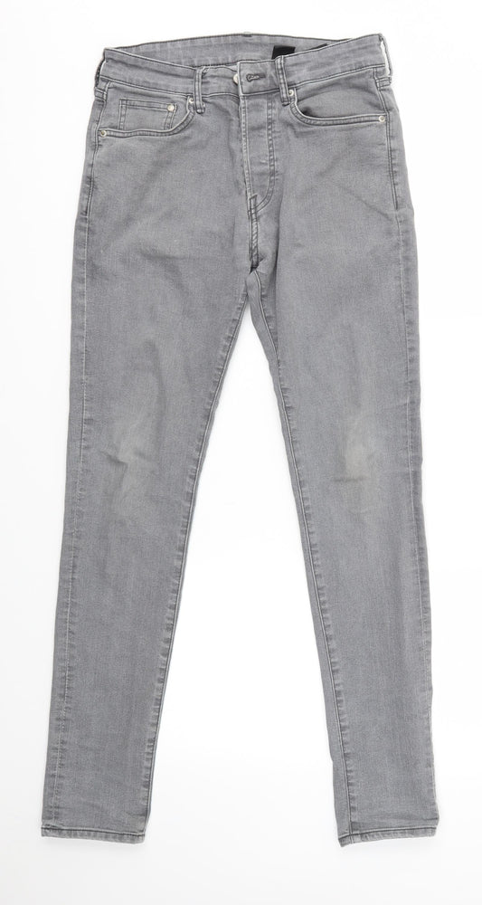 H&M Womens Grey   Skinny Jeans Size 30 in L30 in