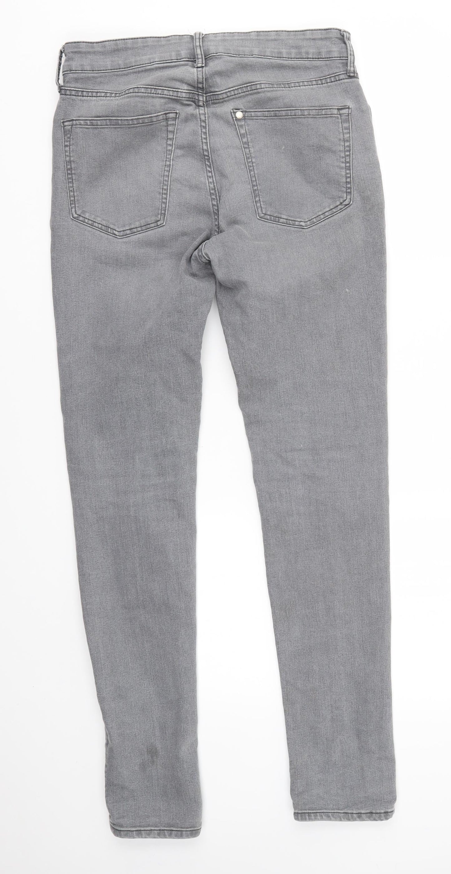 H&M Womens Grey   Skinny Jeans Size 30 in L30 in