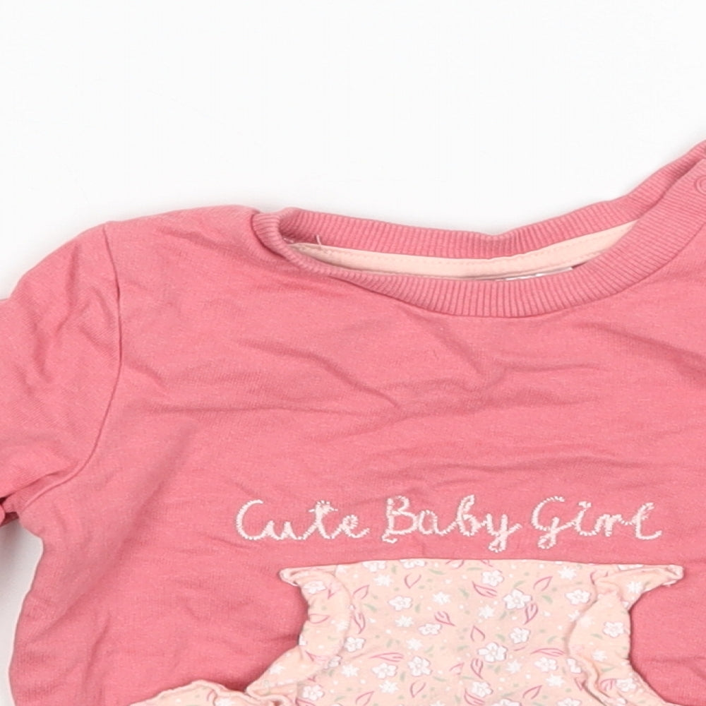 So Cute Girls Pink   Pullover Jumper Size 6-9 Months