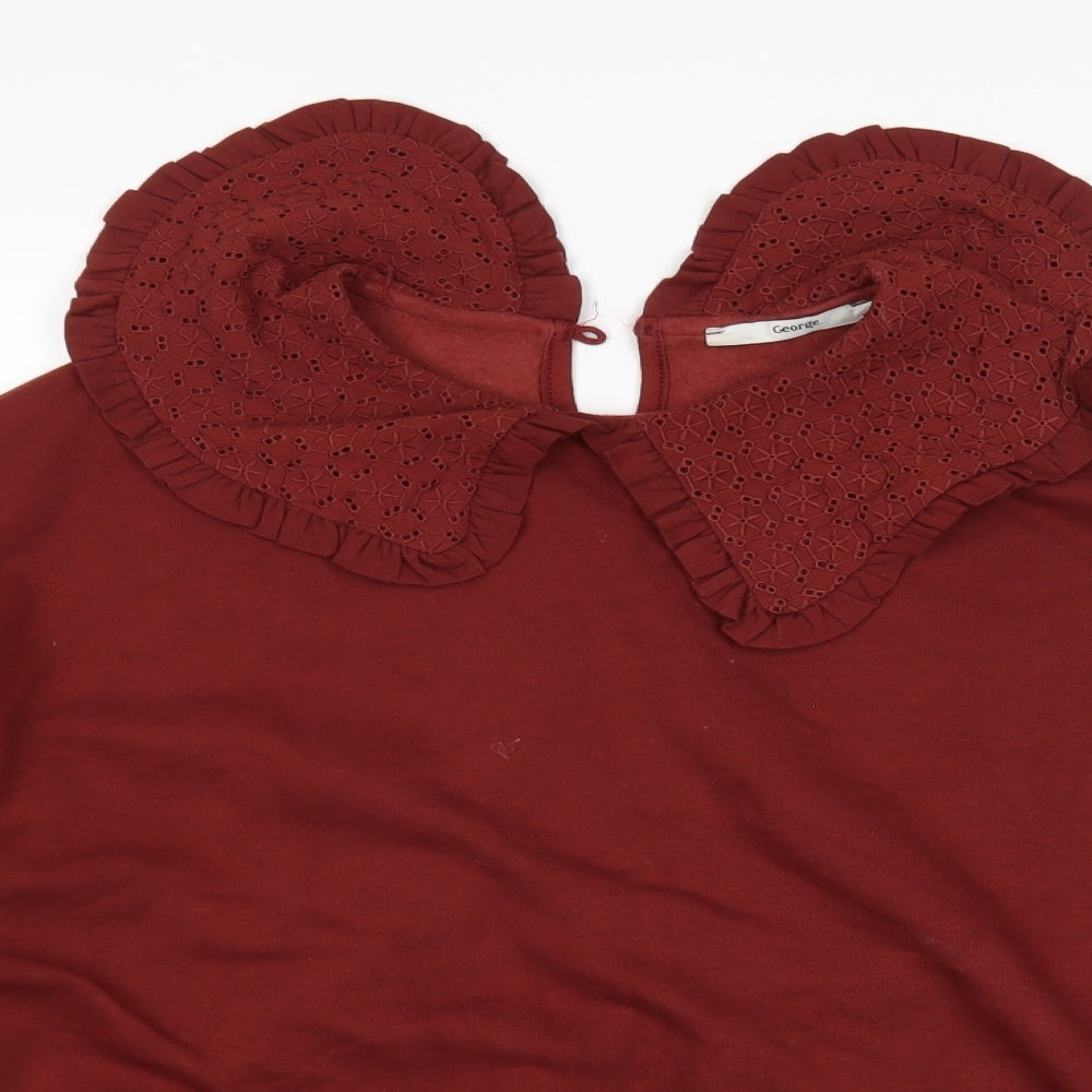 George Womens Brown   Pullover Sweatshirt Size M