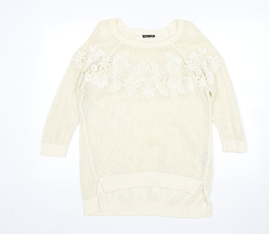 Warehouse Womens Beige   Pullover Jumper Size 10