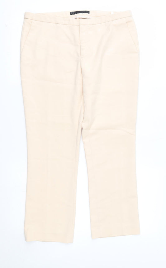 Zara Womens Beige   Trousers  Size L L25 in -
