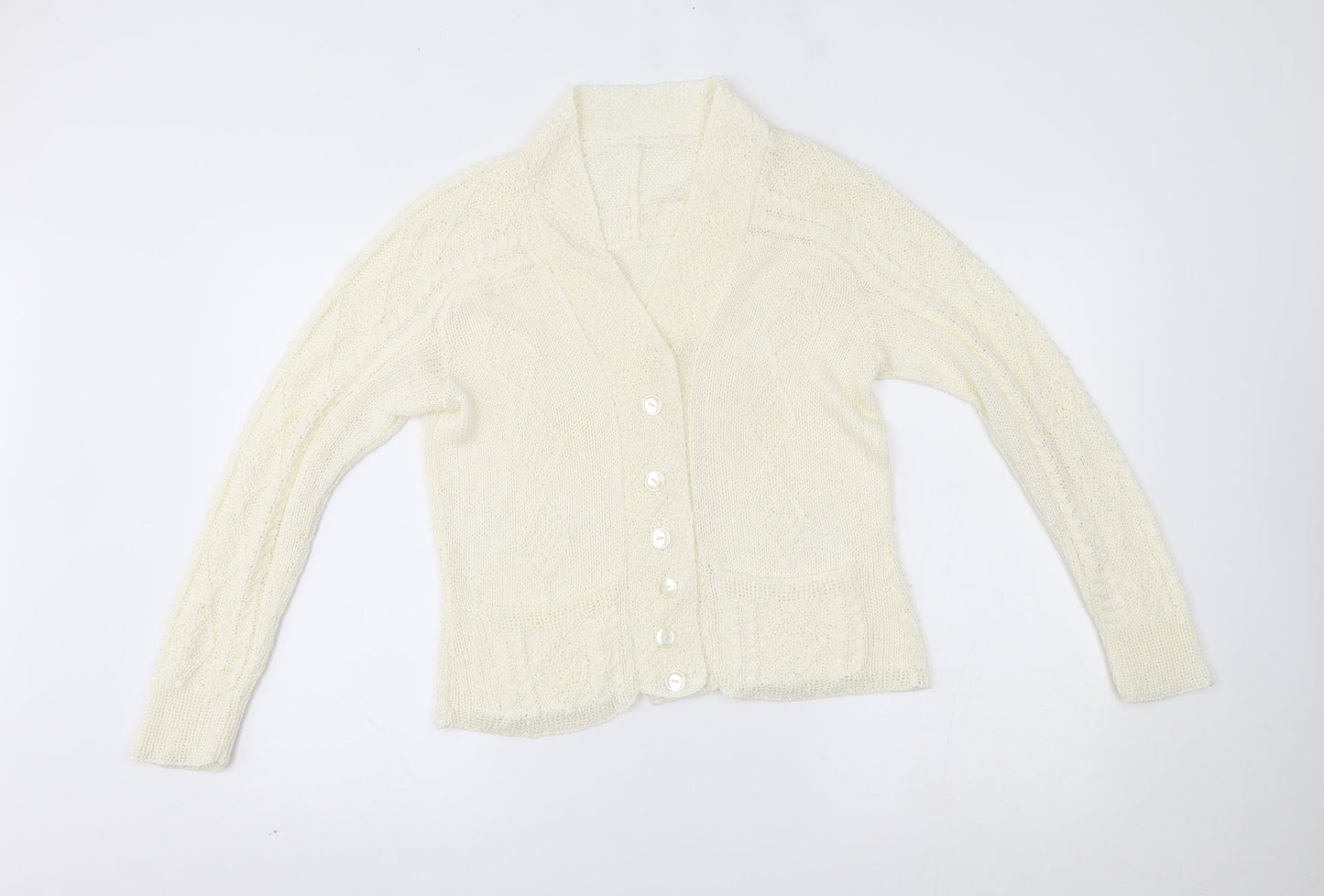 Preworn Womens Ivory   Cardigan Jumper One Size