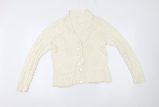 Preworn Womens Ivory   Cardigan Jumper One Size