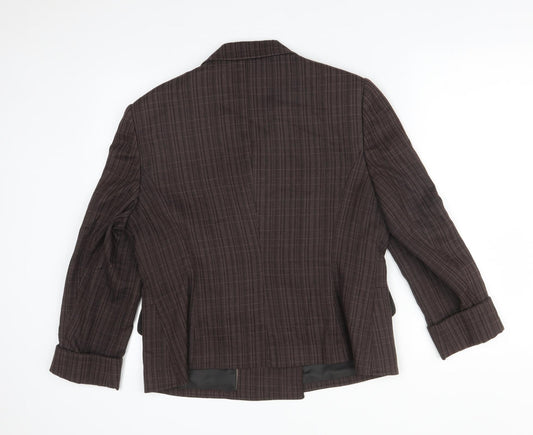 NEXT Womens Brown Check  Jacket Suit Jacket Size 16