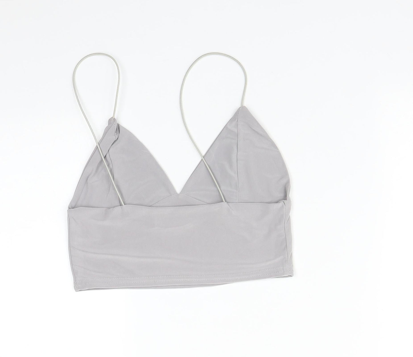 PRETTYLITTLETHING Womens Grey   Basic T-Shirt Size 8