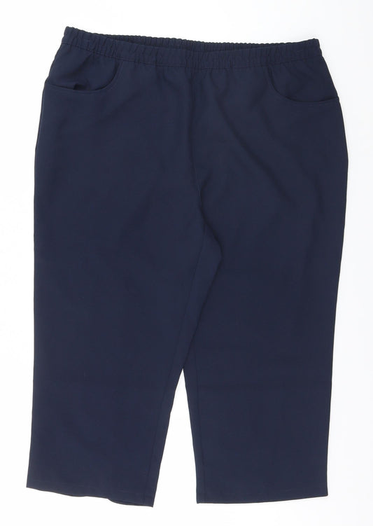 Preworn Womens Blue   Trousers  Size 18 L26 in - Butterfly