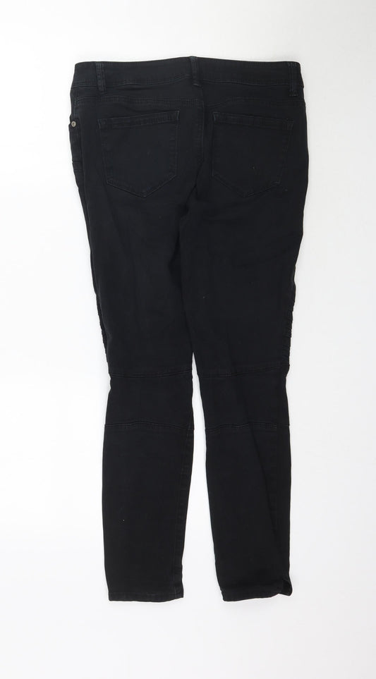 Preworn Womens Black  Denim Skinny Jeans Size 6 L27 in