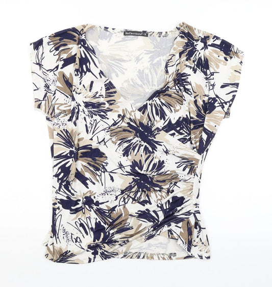Reflections Womens Multicoloured Floral  Basic Blouse Size XL