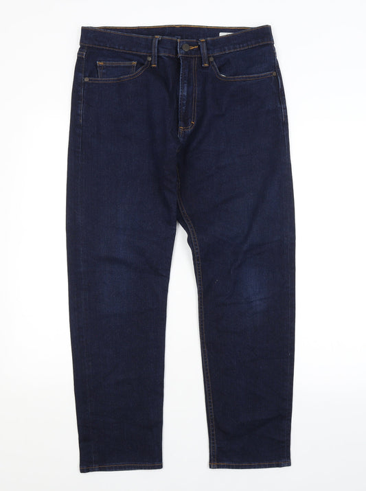 M&S Womens Blue   Tapered Jeans Size 32 in L29 in