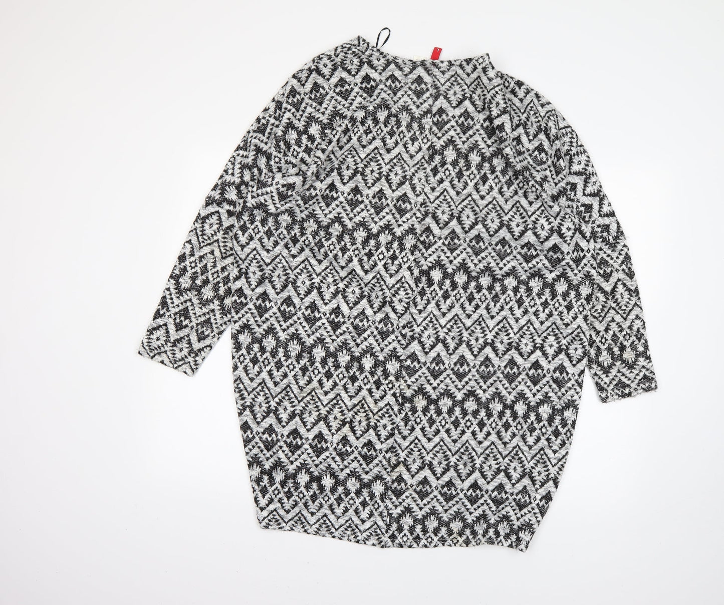 H&M Womens White Striped  Cardigan Jumper Size L