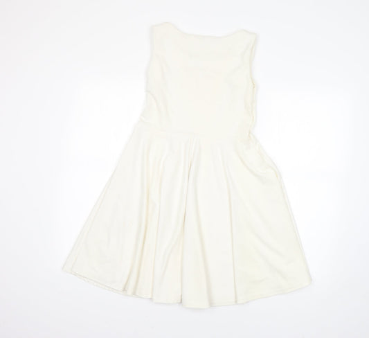 CAT Womens White   A-Line  Size 12