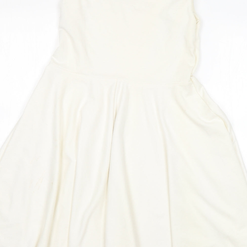 CAT Womens White   A-Line  Size 12