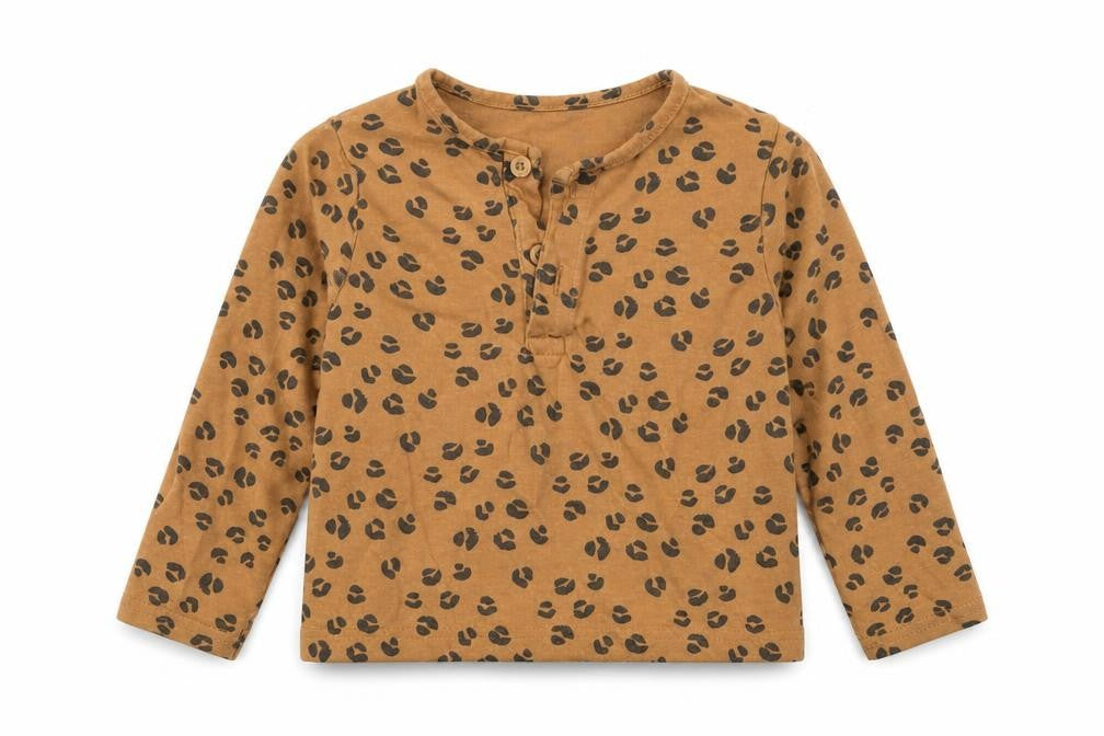 TU Girls Brown Animal Print  Basic T-Shirt Size 12-18 Months