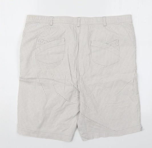 Emreco Womens Grey Check  Bermuda Shorts Size 38