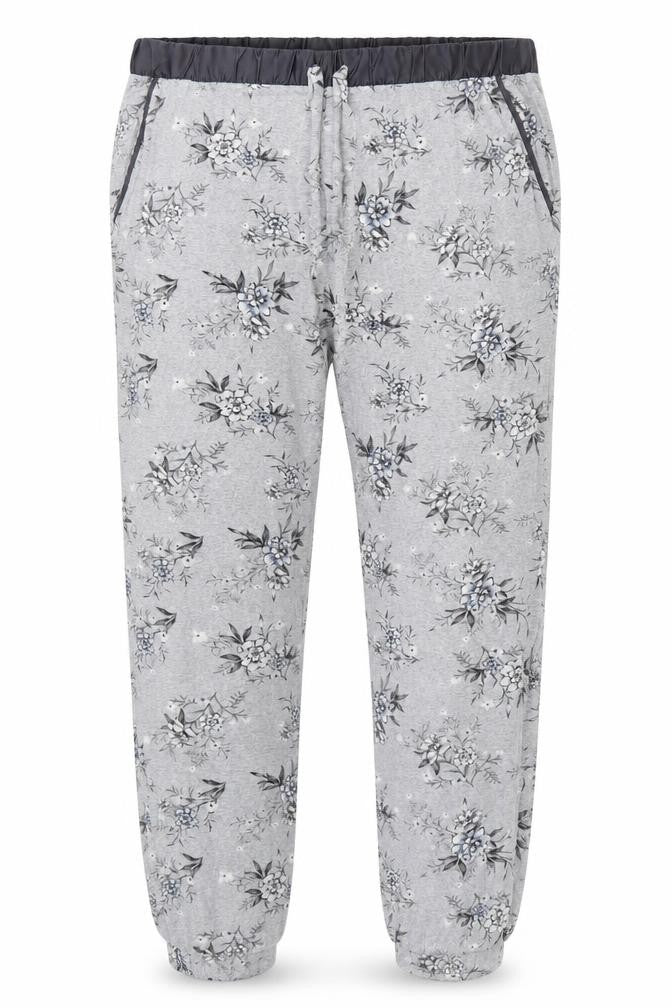 Preworn Womens Grey Floral  Trousers  Size 36 in L28 in - Pyjama Pants