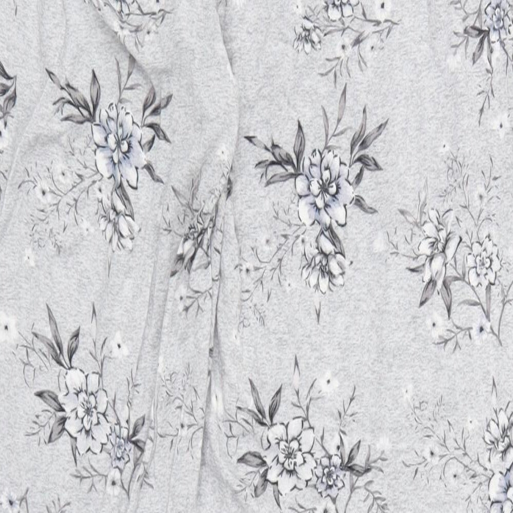 Preworn Womens Grey Floral  Trousers  Size 36 in L28 in - Pyjama Pants