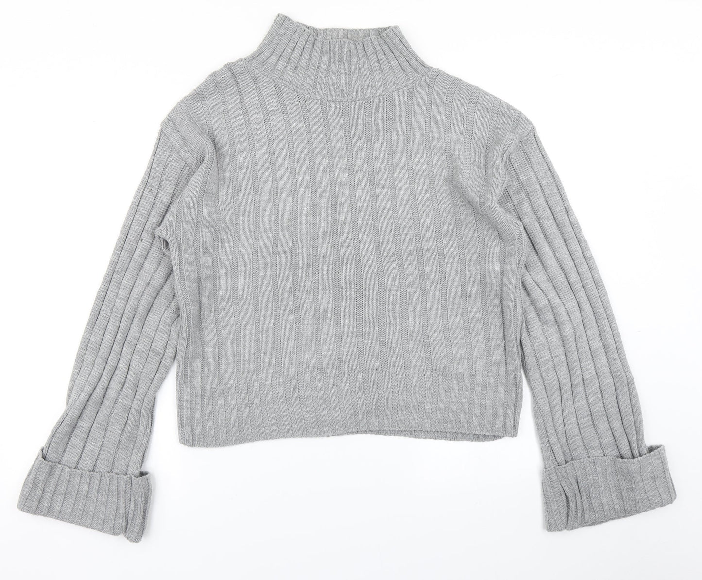 Preworn Womens Grey  Knit Pullover Jumper Size S  - Cropped