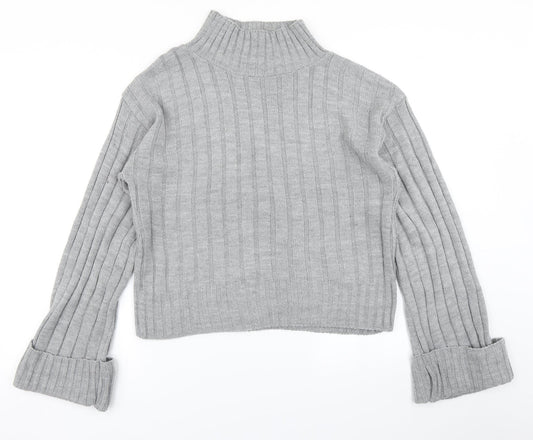 Preworn Womens Grey  Knit Pullover Jumper Size S  - Cropped
