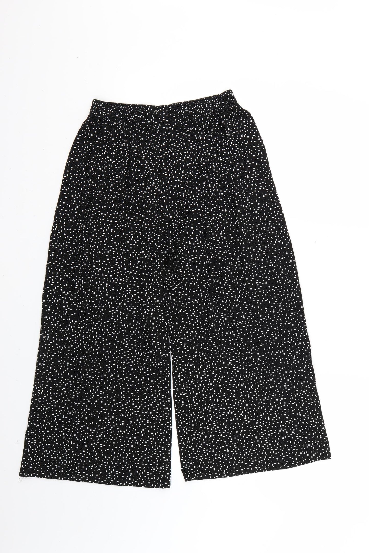 Preworn Womens Black Polka Dot  Trousers  Size S L21 in