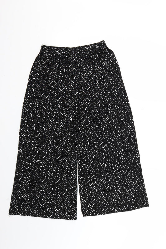 Preworn Womens Black Polka Dot  Trousers  Size S L21 in