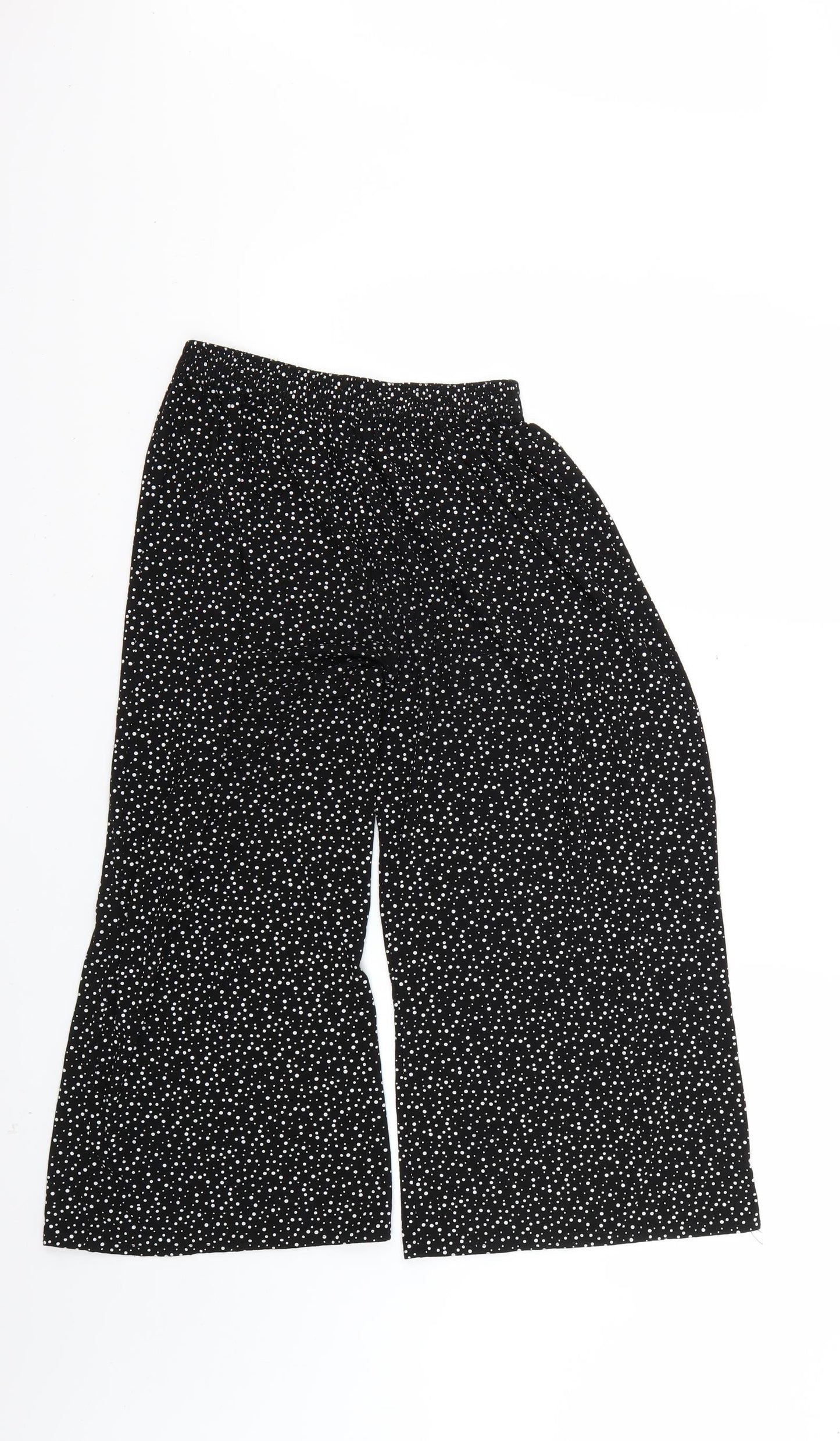 Preworn Womens Black Polka Dot  Trousers  Size S L21 in