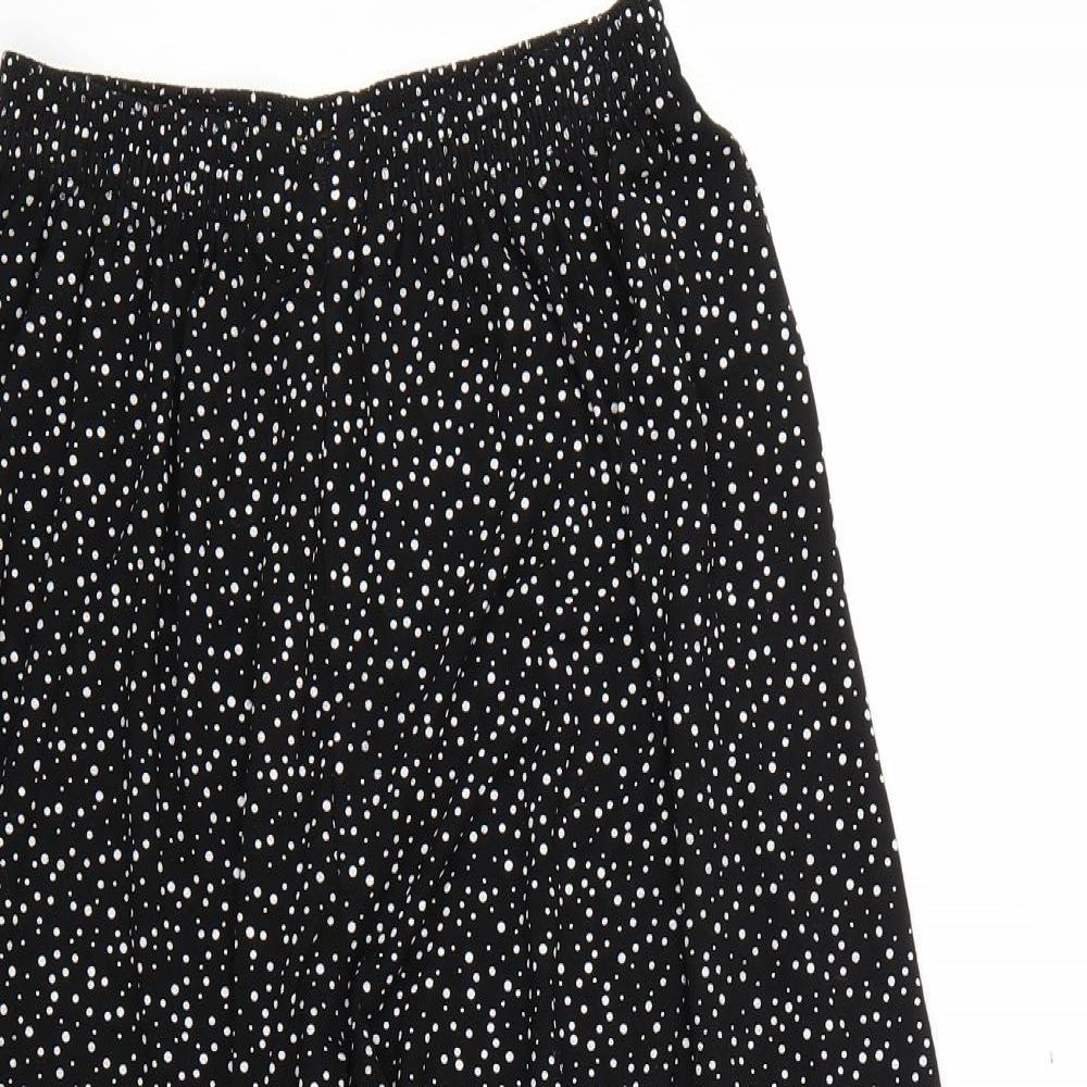 Preworn Womens Black Polka Dot  Trousers  Size S L21 in