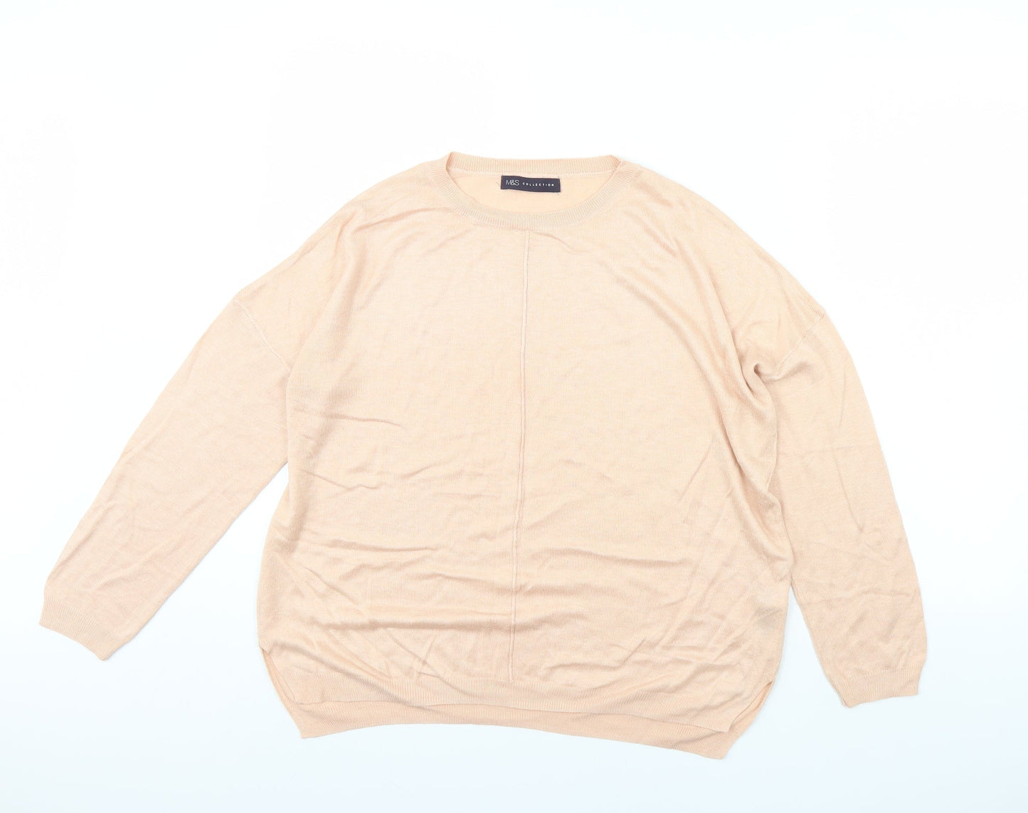 M&S Womens Pink   Pullover Jumper Size L
