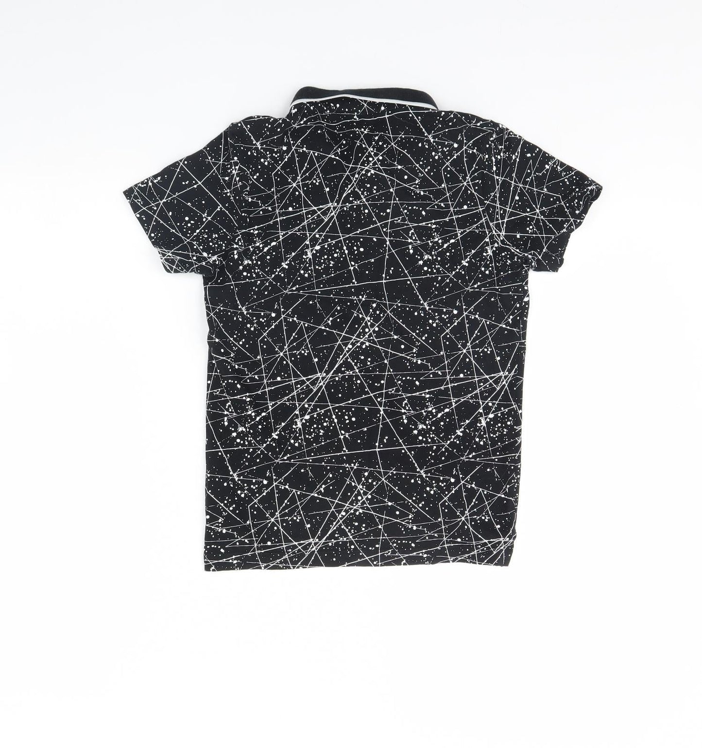 Urban Debt Boys Black Geometric  Basic Polo Size 9 Years