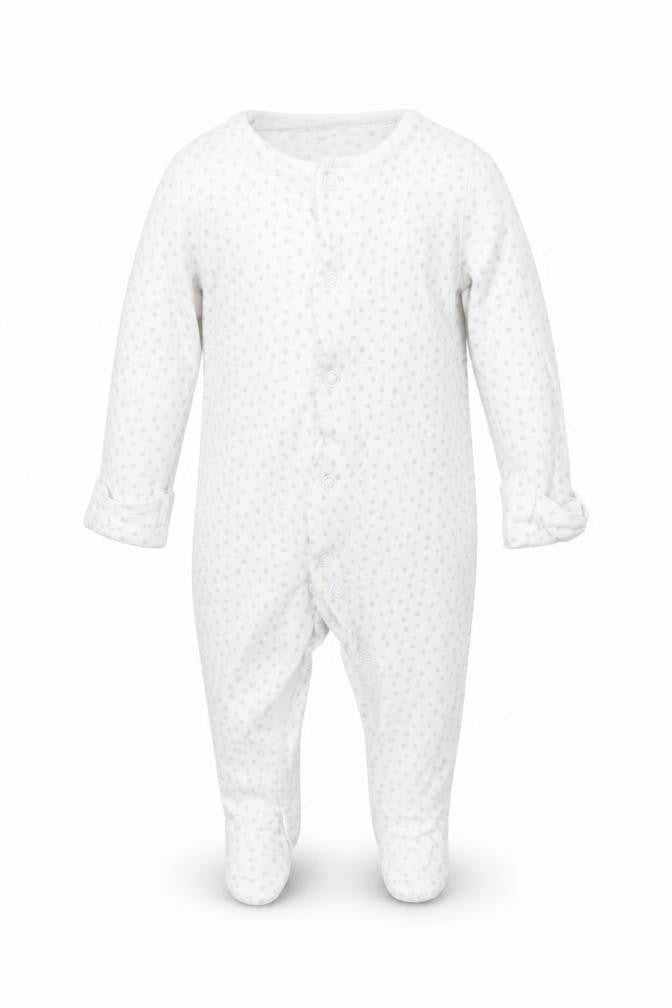 F&F Baby White Polka Dot  Babygrow One-Piece Size 0-3 Months