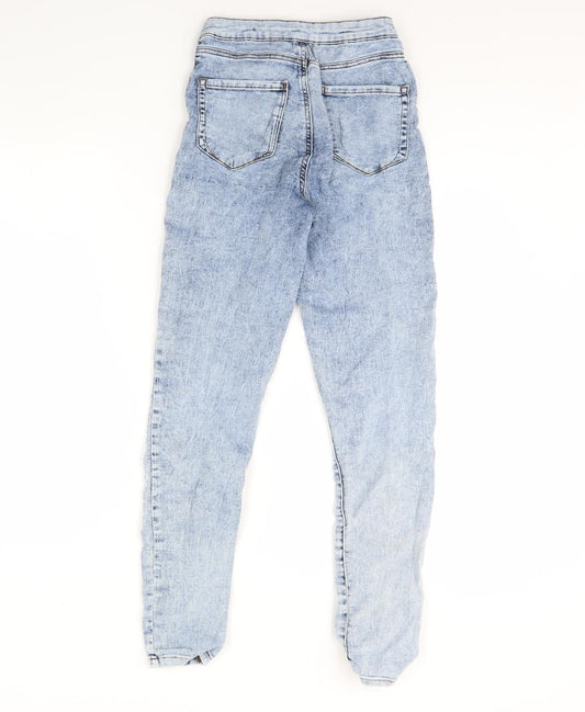 Denim & Co. Womens Blue  Denim Skinny Jeans Size 8 L28 in