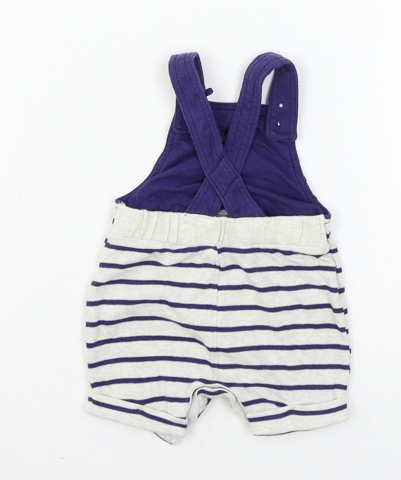 George Boys Beige Striped Jersey Dungaree Outfit/Set Size 0-3 Months  - Bonjour