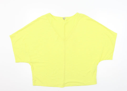 OVS Womens Yellow  Jersey Basic Blouse Size M