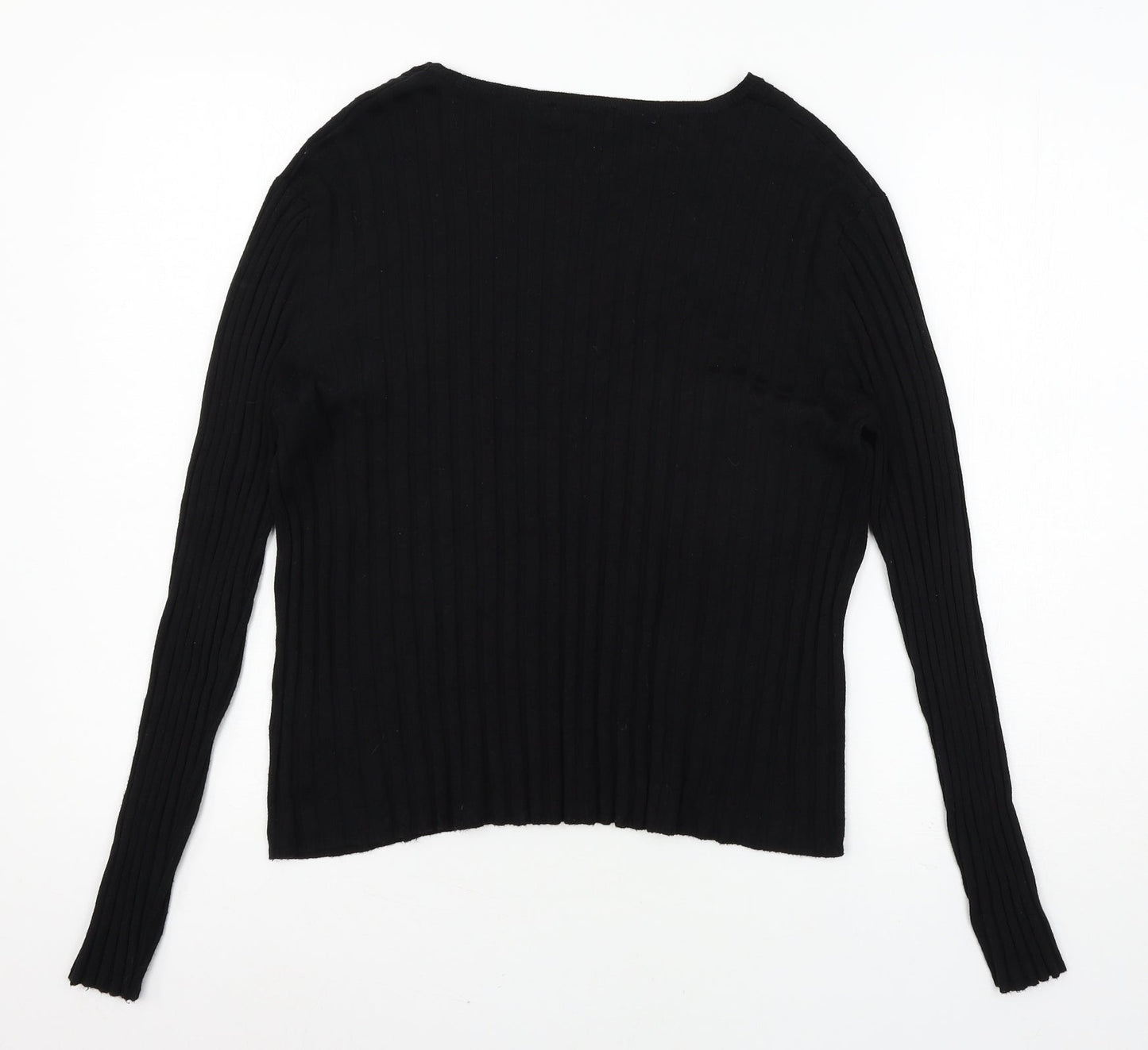 New Look Womens Black  Knit Pullover Jumper Size L