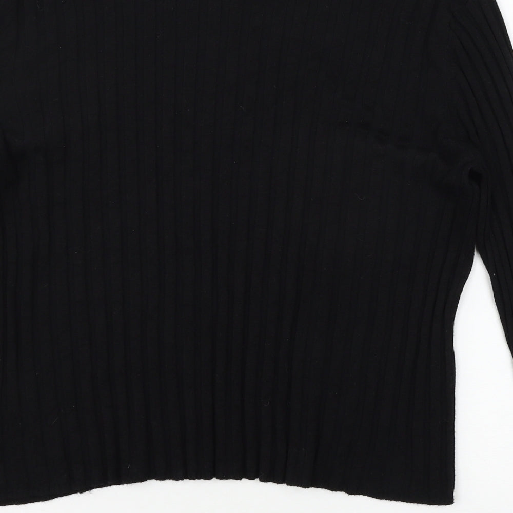 New Look Womens Black  Knit Pullover Jumper Size L