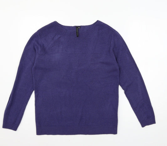 Essentials Womens Blue  Knit Pullover Jumper Size 10