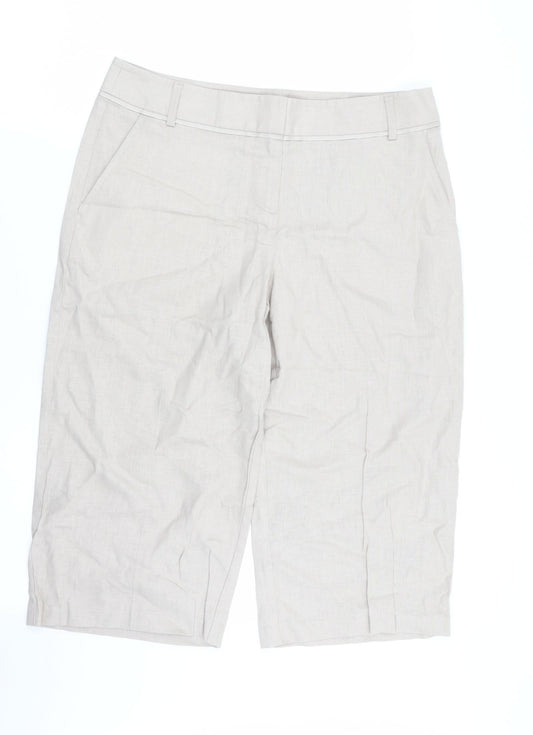 Preworn Womens Beige   Capri Trousers Size 30 in