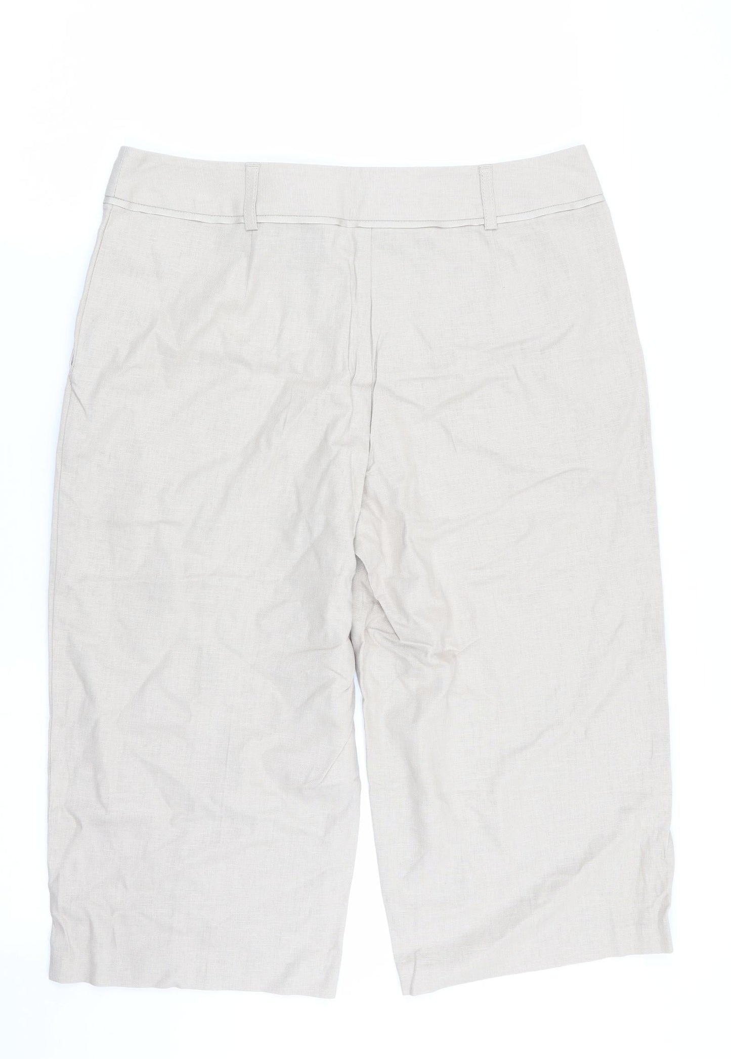 Preworn Womens Beige   Capri Trousers Size 30 in