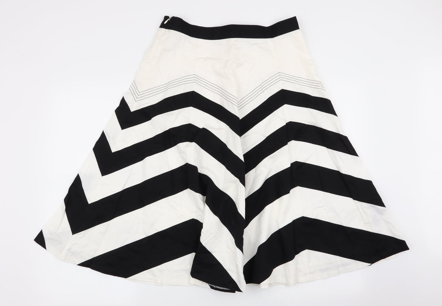 Preworn Womens Multicoloured Striped  Flare Skirt Size 30 in