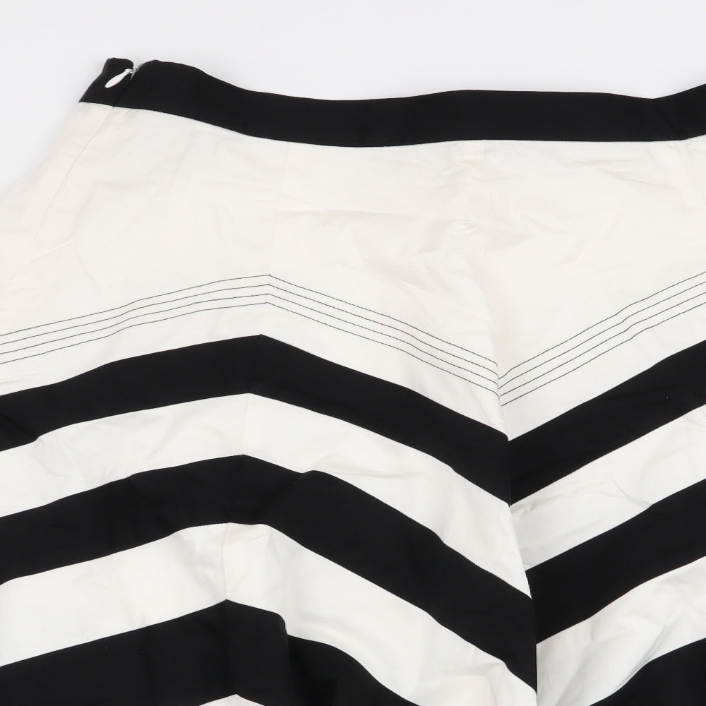 Preworn Womens Multicoloured Striped  Flare Skirt Size 30 in