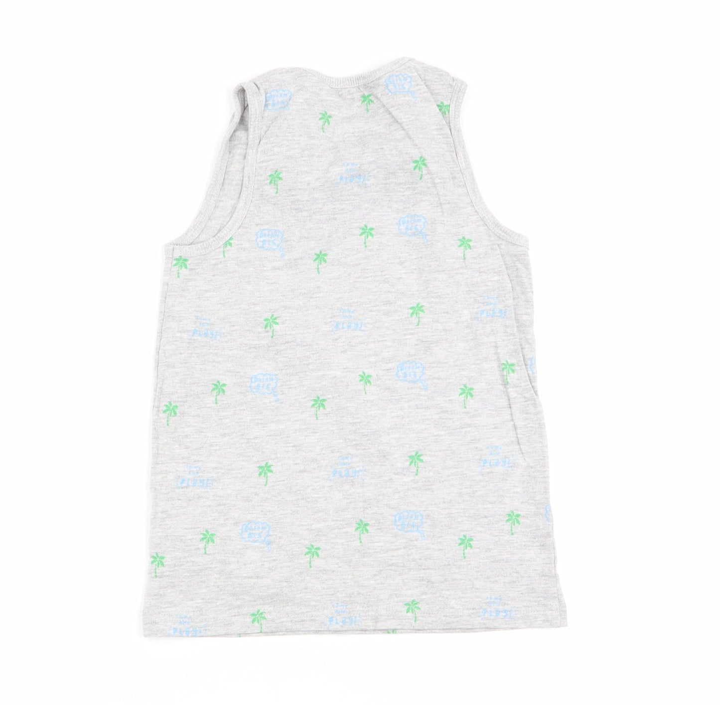 Asda George Boys Grey   Basic Tank Size 5-6 Years