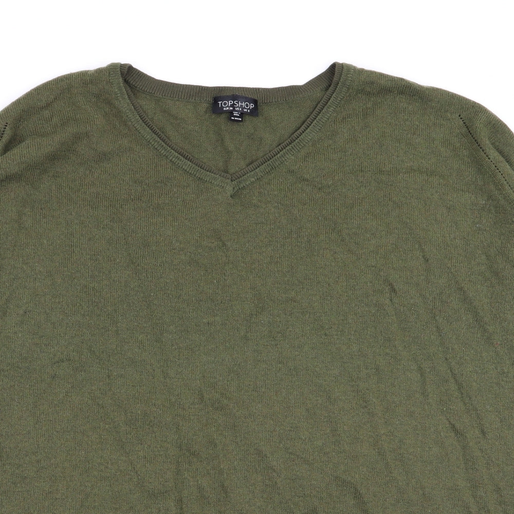 Topshop Womens Green   Pullover Jumper Size 8
