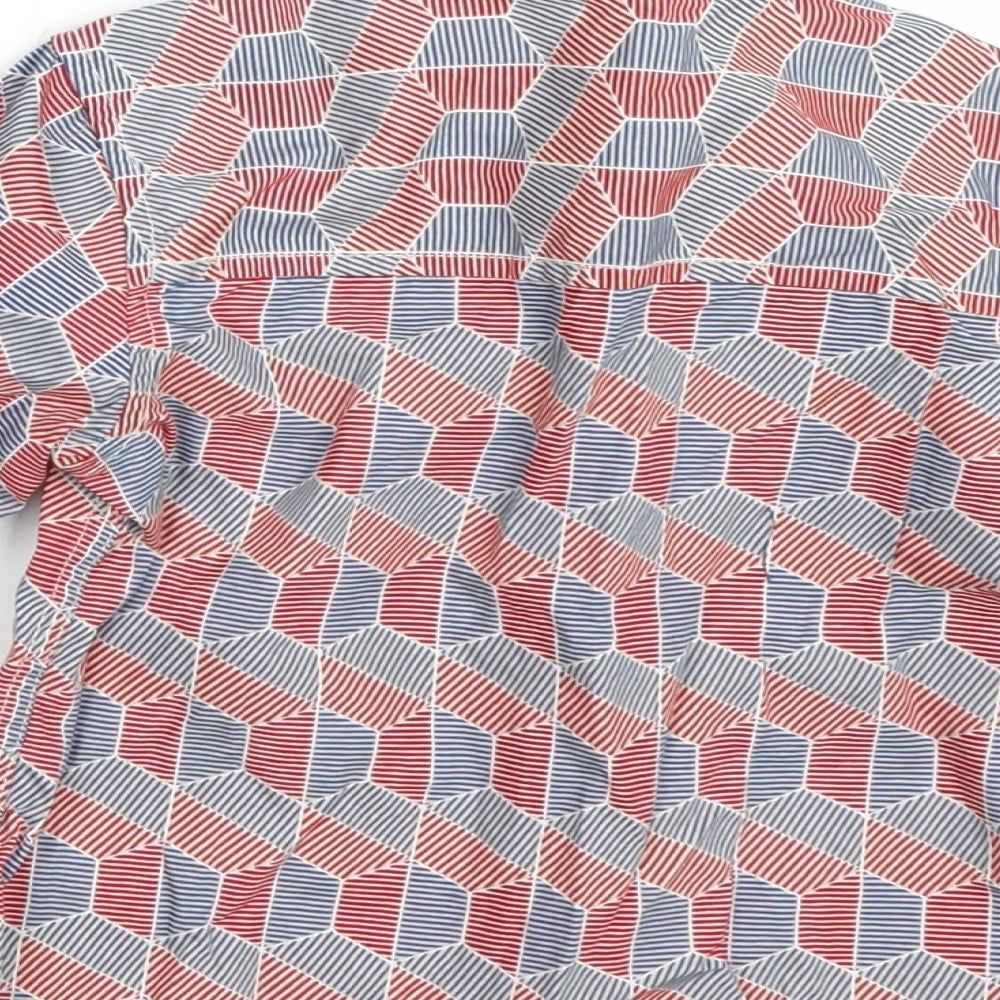Bows & arrows Boys Red Geometric  Basic Button-Up Size 2-3 Years