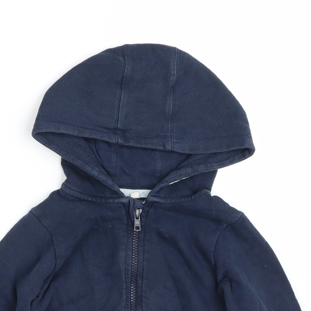 M&S Boys Blue   Pullover Hoodie Size 2-3 Years