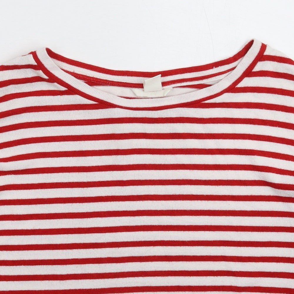 H&M Womens Multicoloured Striped Knit Pullover Jumper Size XS