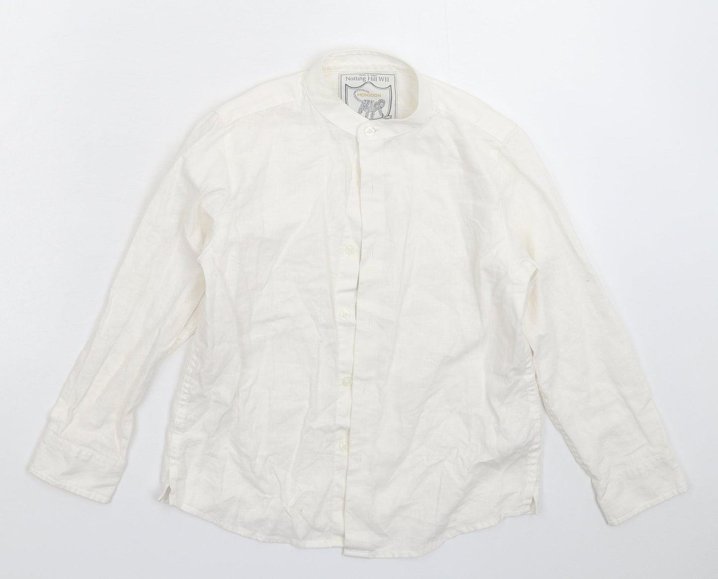 Monsoon Boys White   Basic Button-Up Size 8 Years