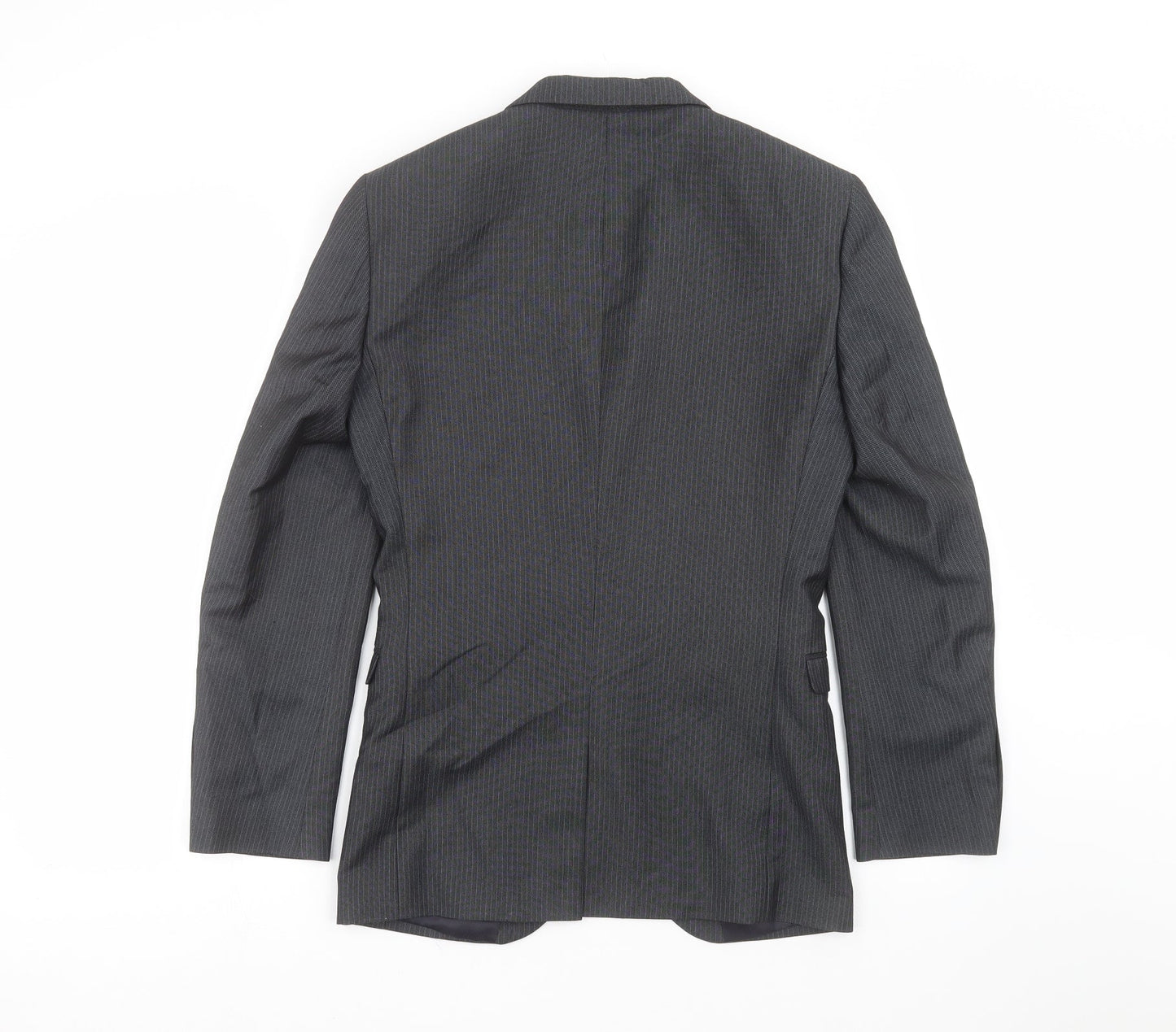 NEXT Mens Grey Striped  Jacket Suit Jacket Size 34