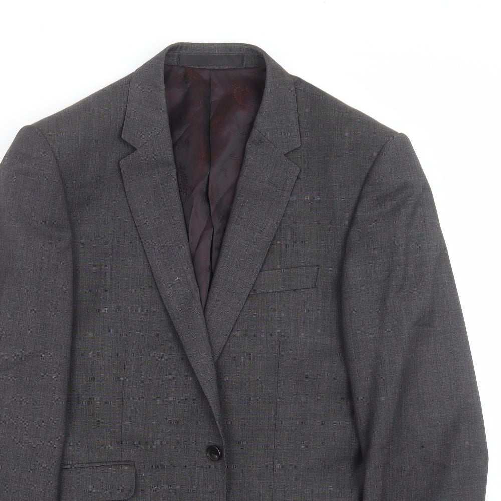 Marks and Spencer Mens Grey   Jacket Suit Jacket Size 38  - Tailored fit