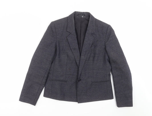 Marks and Spencer Womens Blue Striped  Jacket Suit Jacket Size 12