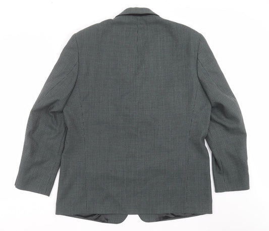 Debenham & Freebody Mens Grey Check  Jacket Suit Jacket Size 44
